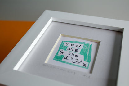 You, Me and The Dog Mini Art Print