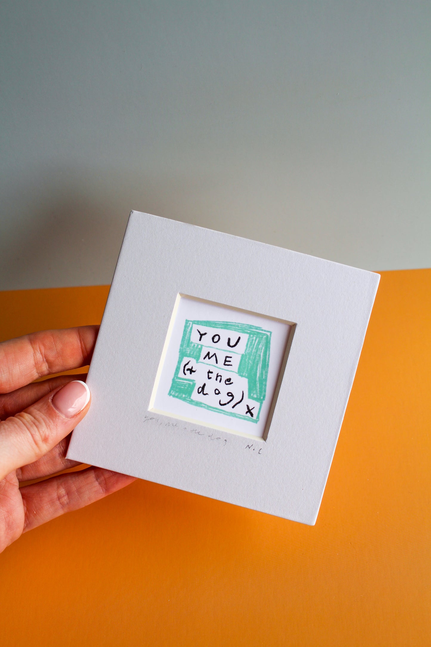 You, Me and The Dog Mini Art Print