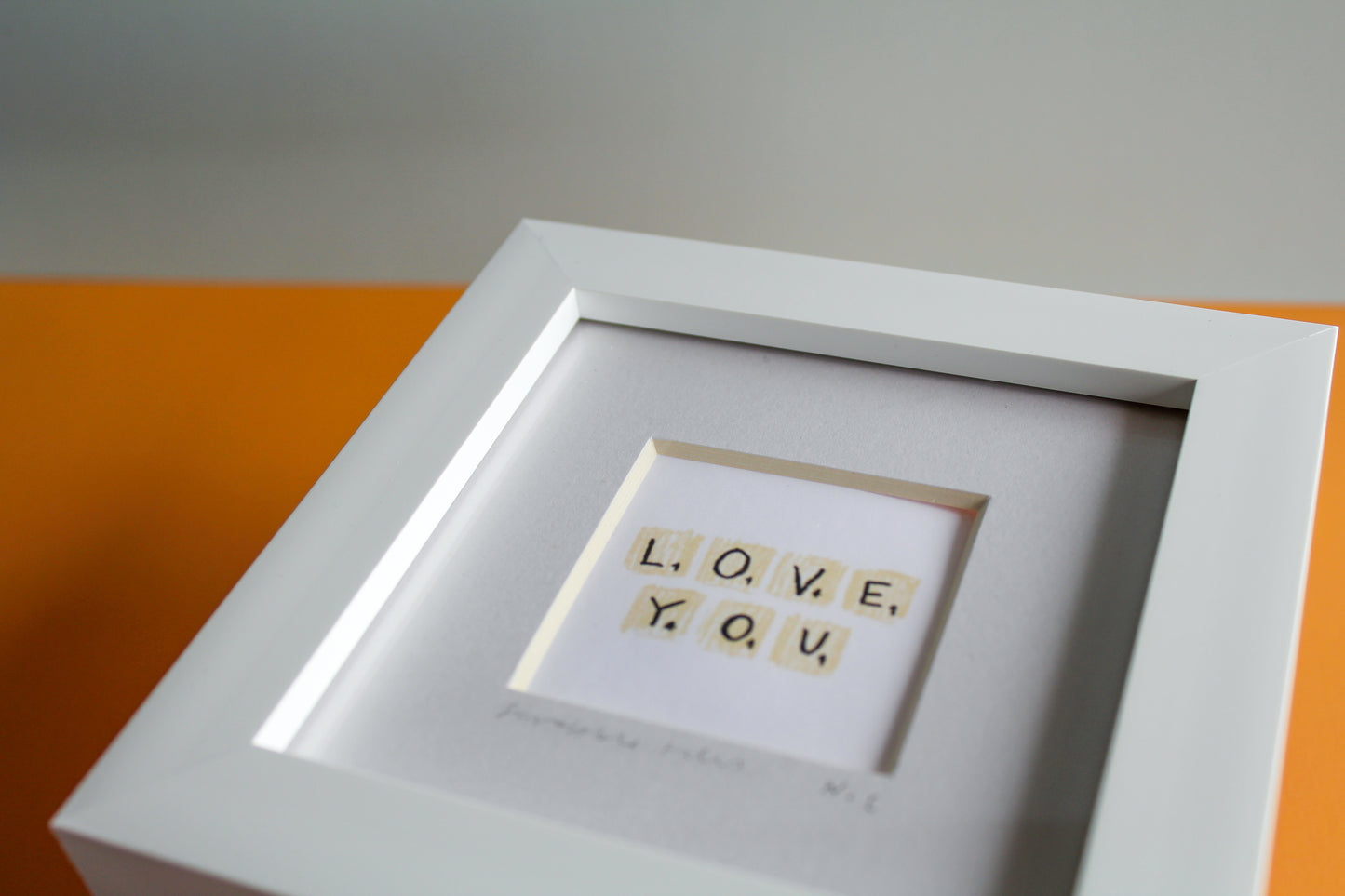 Love You Scrabble Tiles Mini Art Print