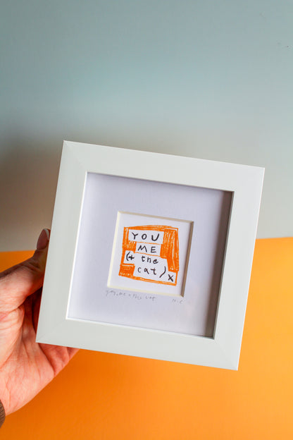 You, Me and The Cat Mini Art Print