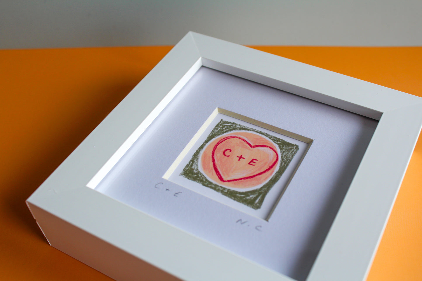Personalised Love Hearts Mini Art Print