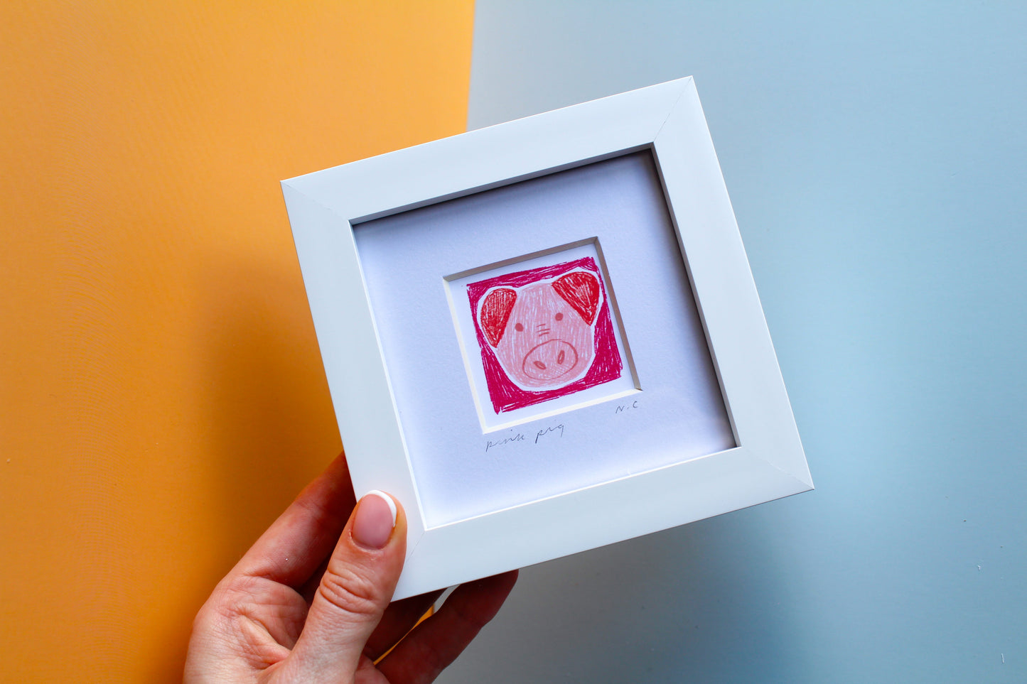 Pink Pig Mini Art Print