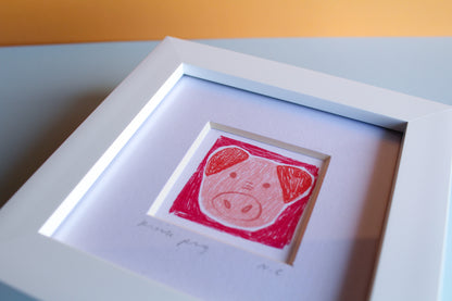Pink Pig Mini Art Print