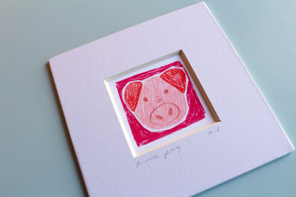 Pink Pig Mini Art Print