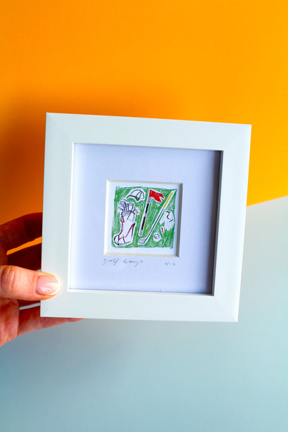 Golf Days Mini Art Print