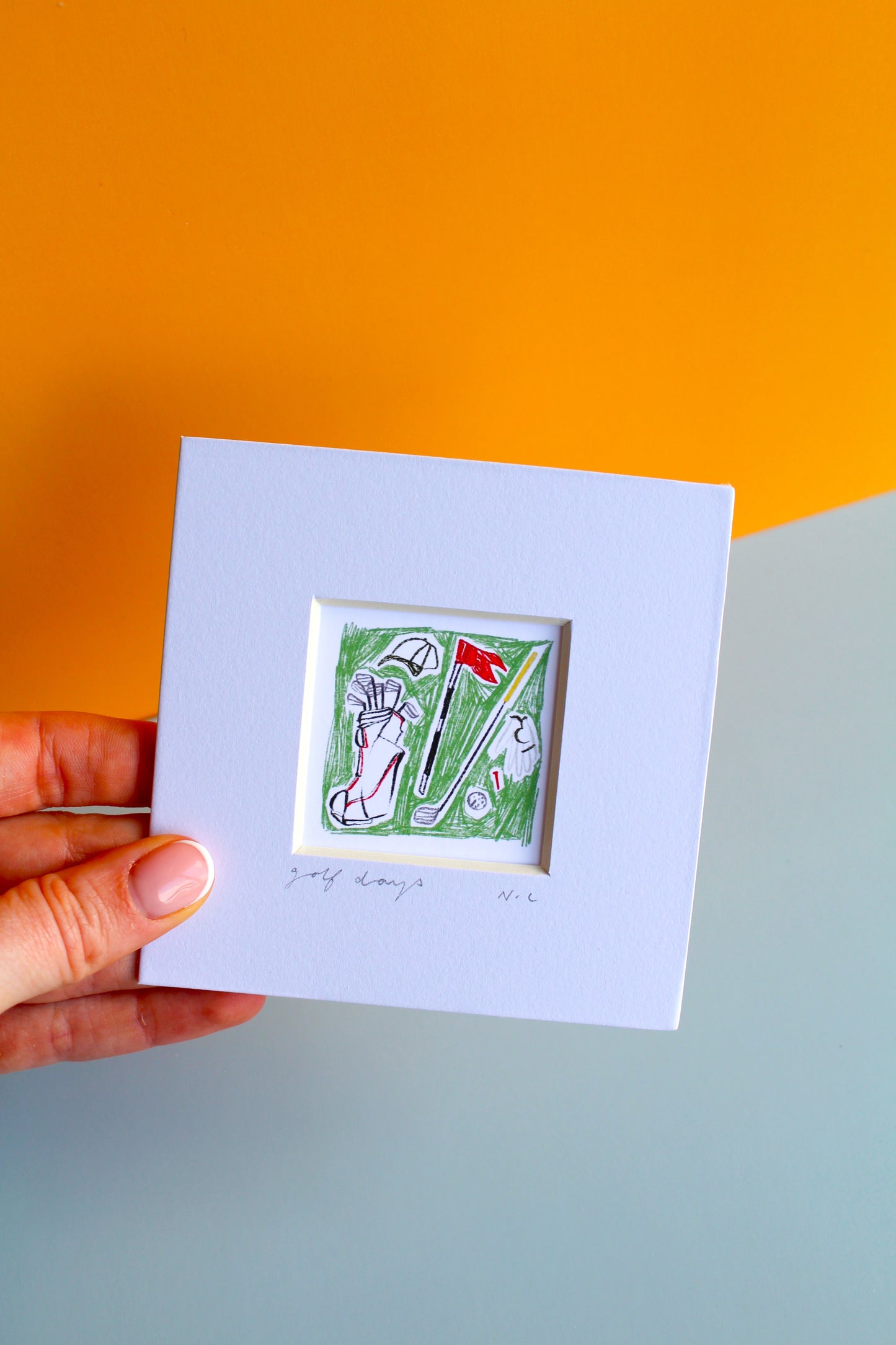 Golf Days Mini Art Print