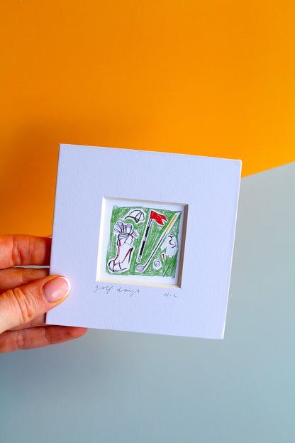 Golf Days Mini Art Print