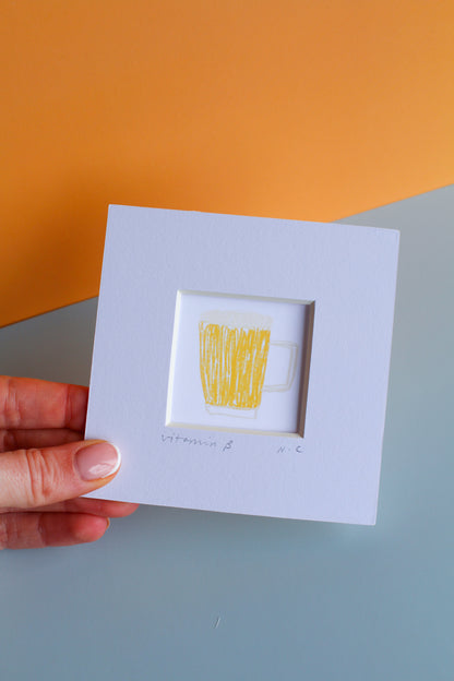 Vitamin B Beer Mini Art Print