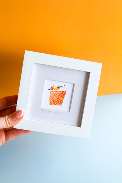 Old Fashioned Cocktail Mini Art Print