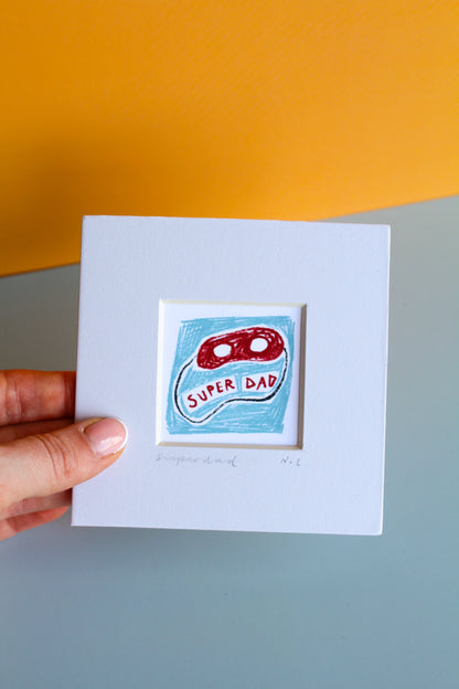 Super Dad Mini Art Print