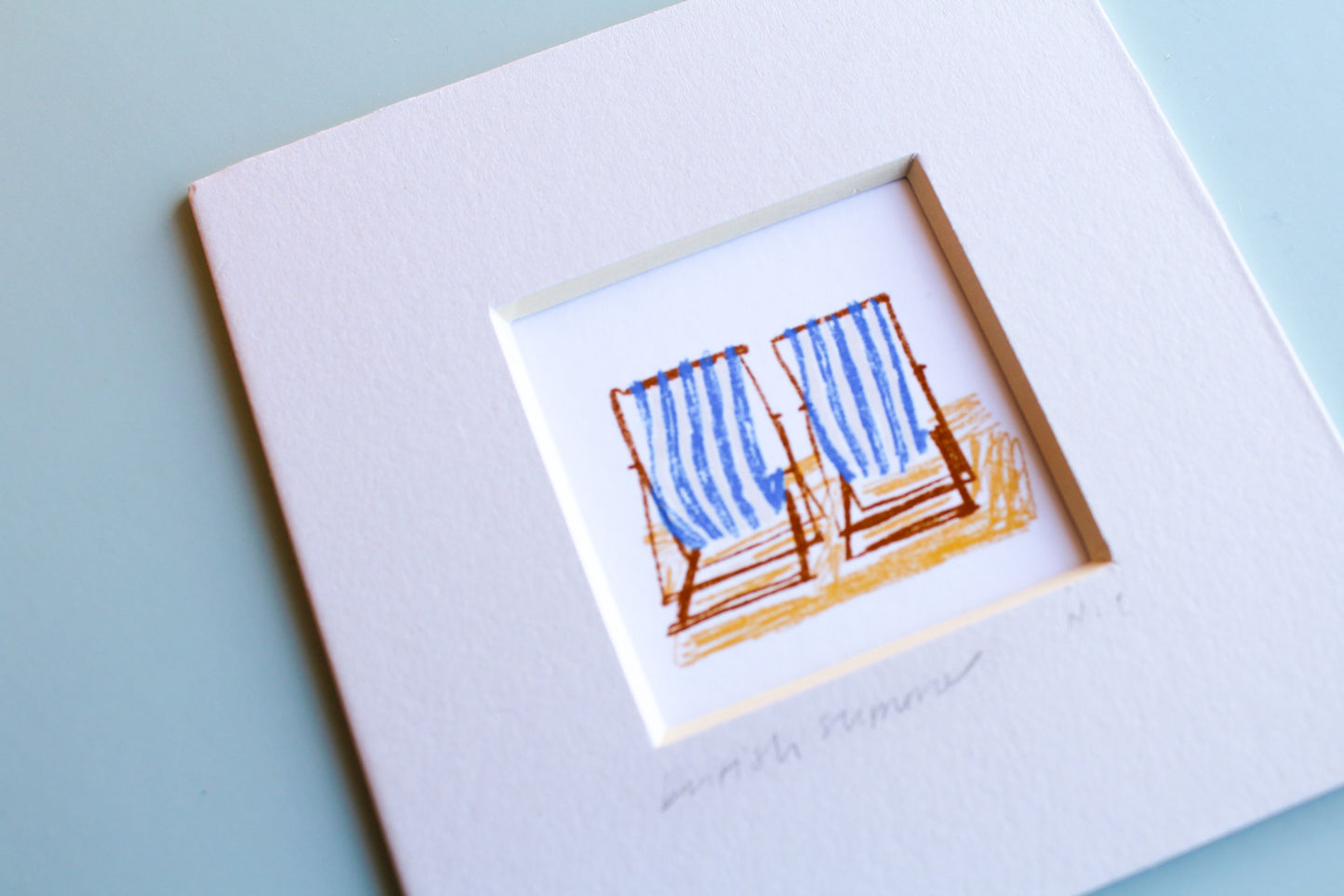 Beach Chairs Mini Art Print
