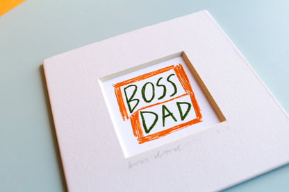 Boss Dad Mini Art Print
