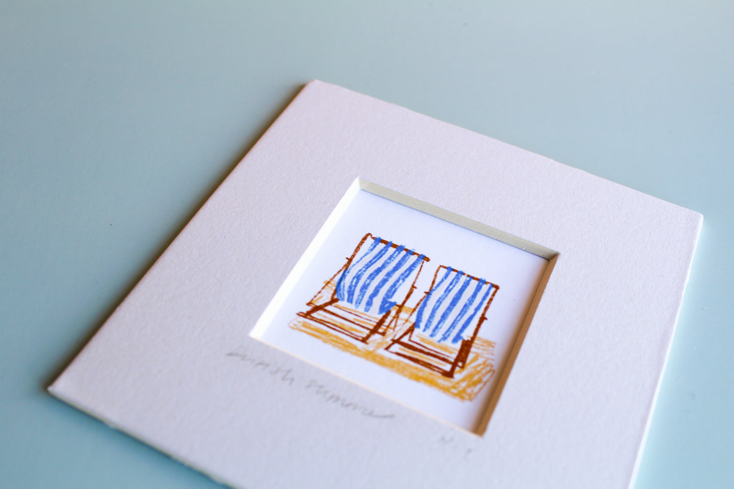 Beach Chairs Mini Art Print