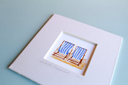 Beach Chairs Mini Art Print