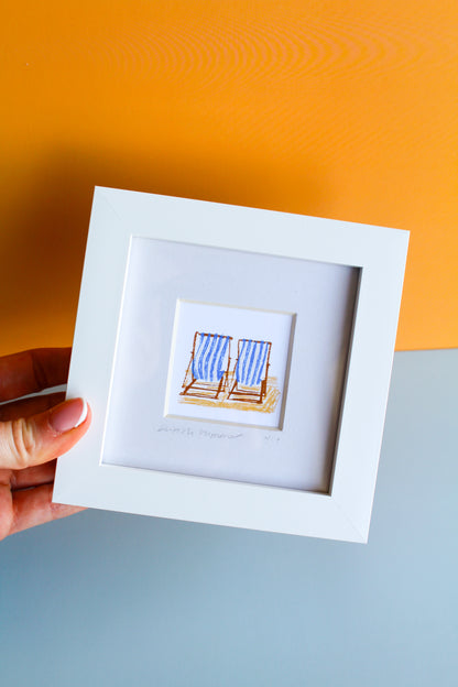 Beach Chairs Mini Art Print