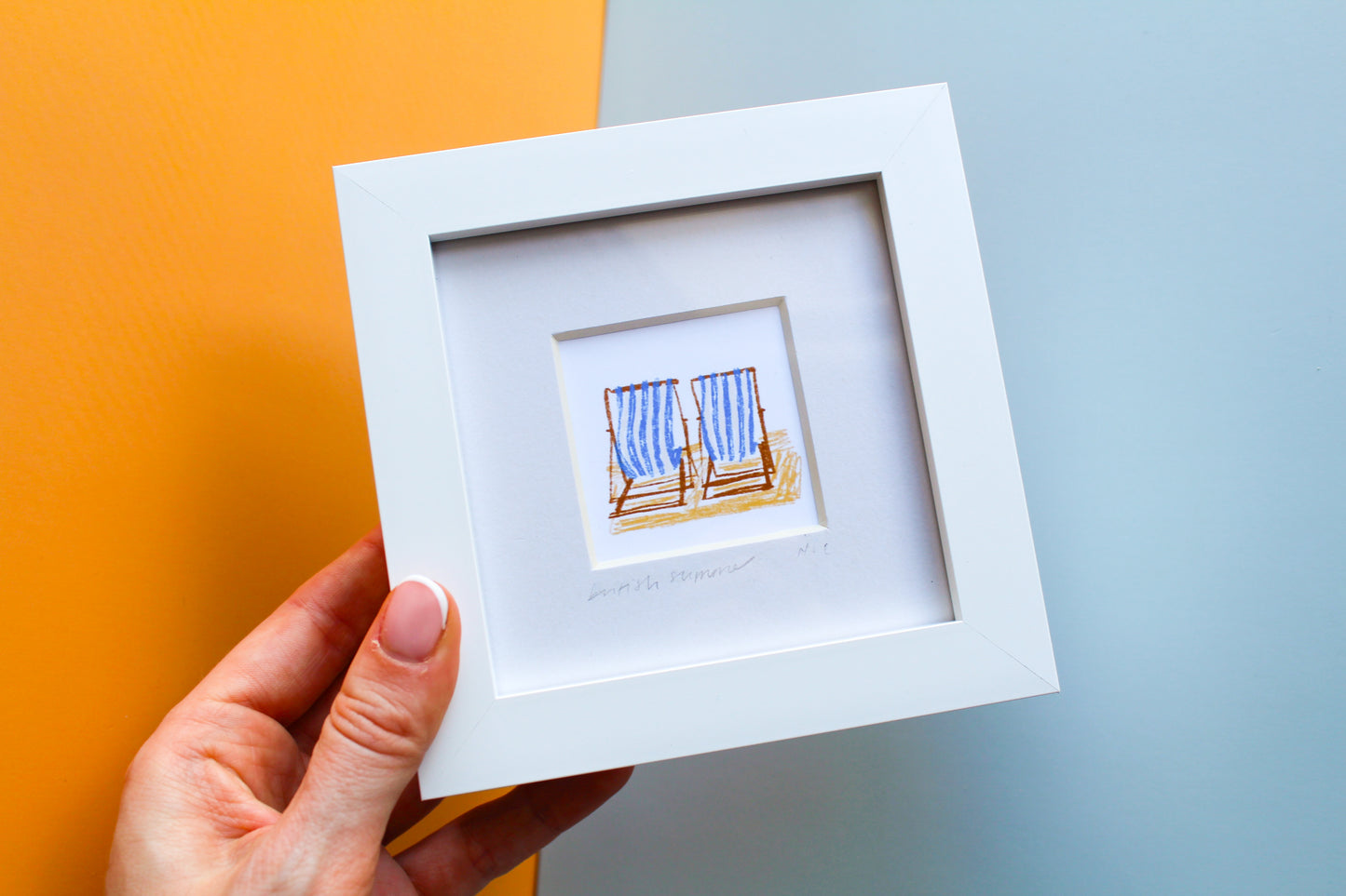 Beach Chairs Mini Art Print