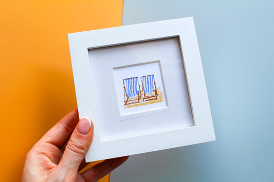 Beach Chairs Mini Art Print