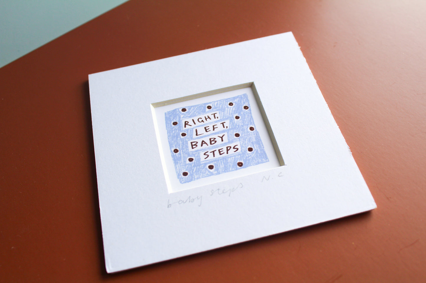 Baby Steps Olivia Dean Inspired Mini Art Print
