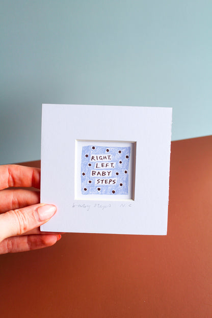 Baby Steps Olivia Dean Inspired Mini Art Print