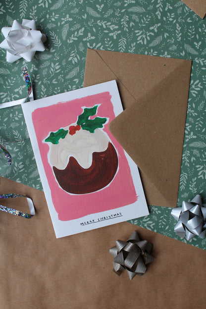 Christmas Pudding Christmas Card