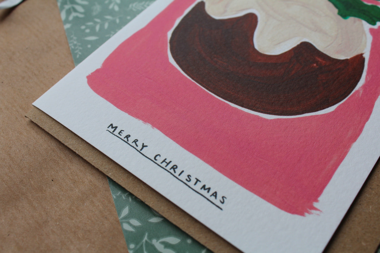 Christmas Pudding Christmas Card