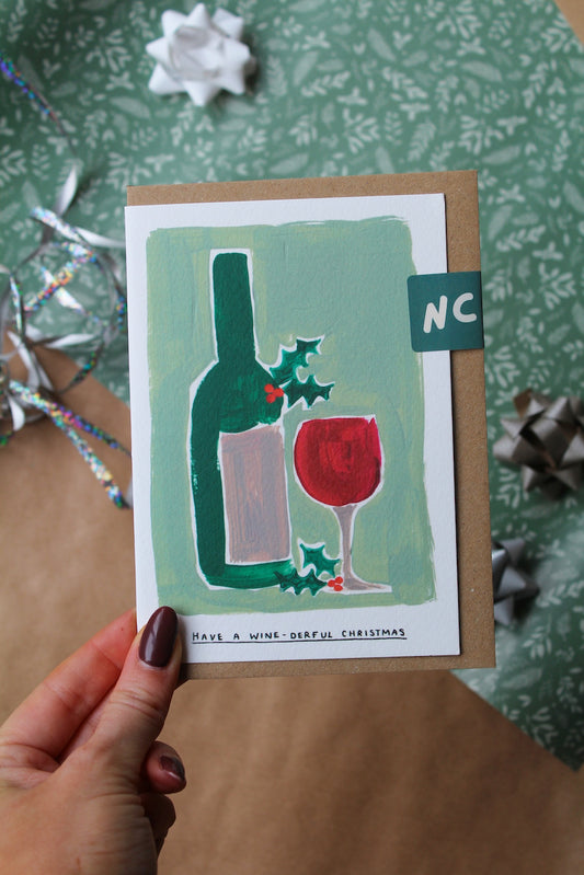 Wine Christmas Card