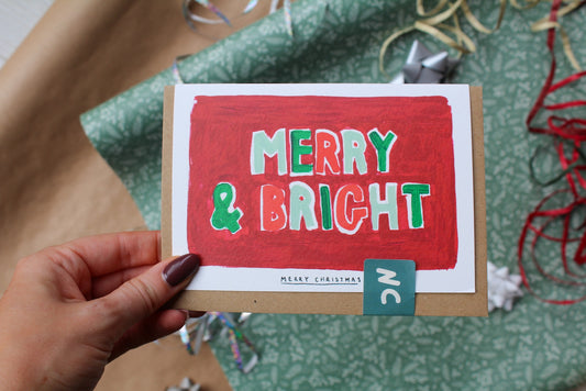 Merry And Bright Christmas Card