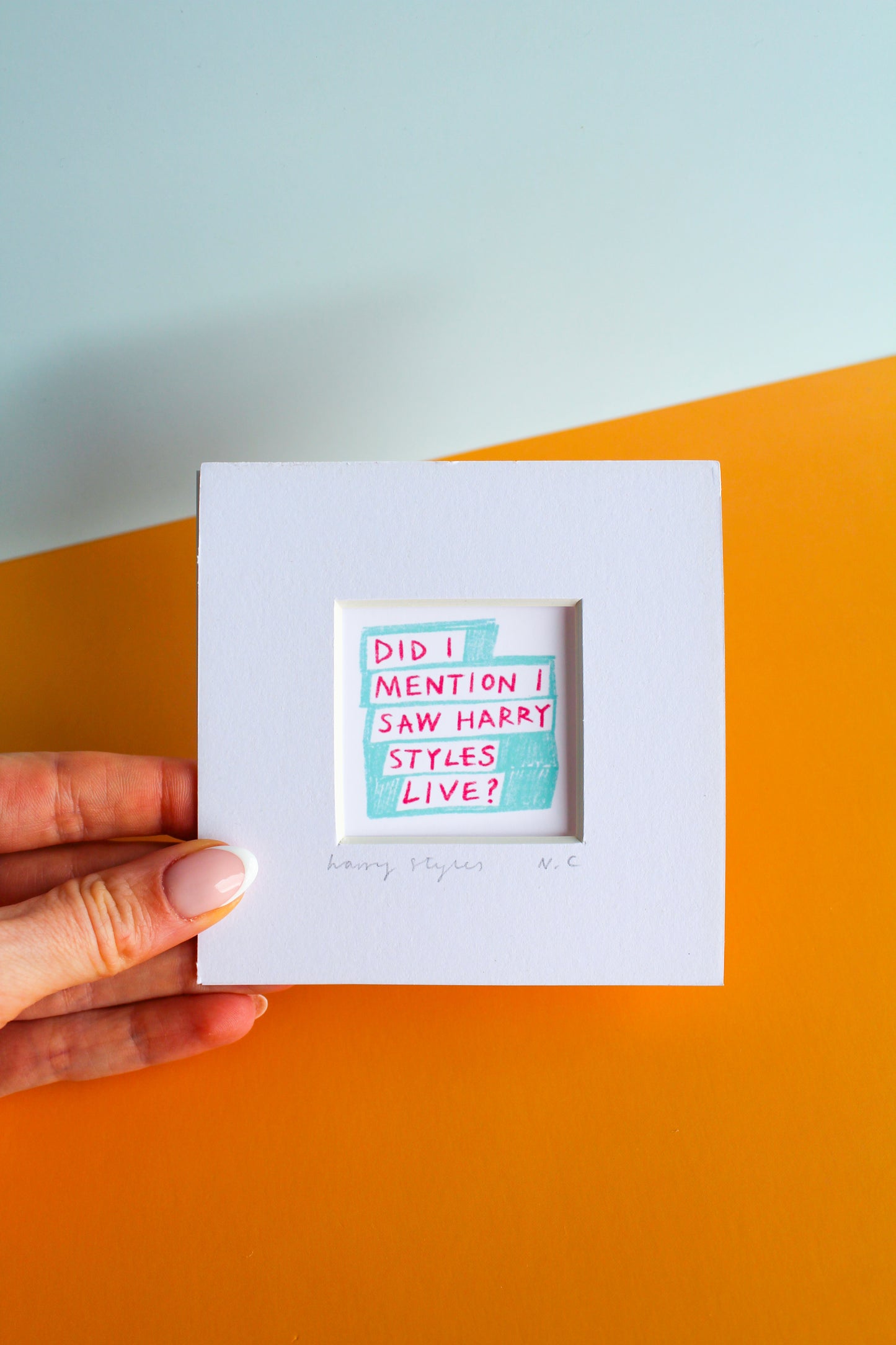 'Did I Mention I Saw Harry Styles Live?' Mini Art Print