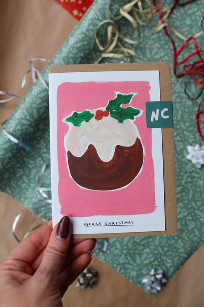 Christmas Pudding Christmas Card