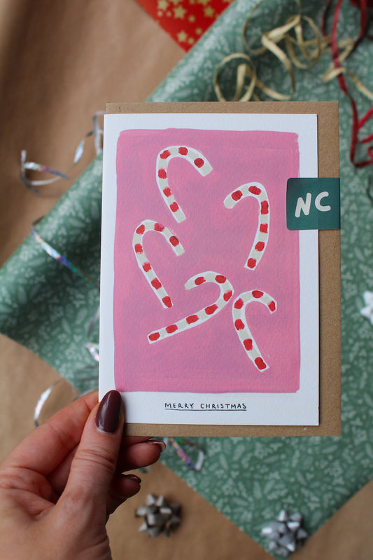 Candy Canes Christmas Card