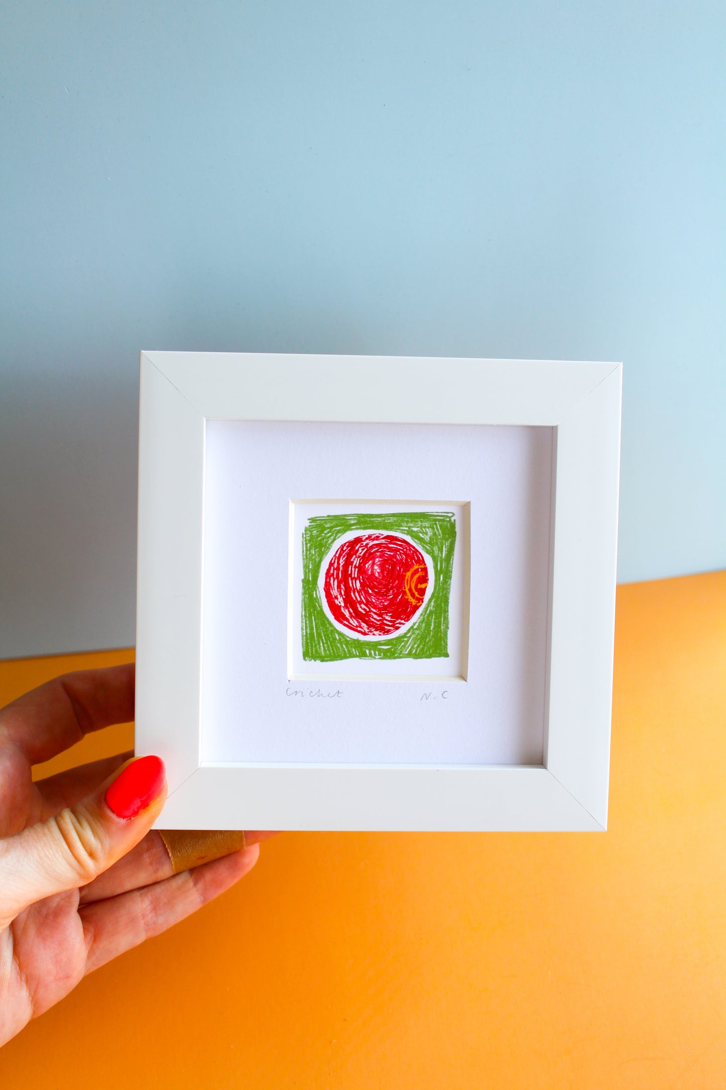 Cricket Ball Mini Art Print