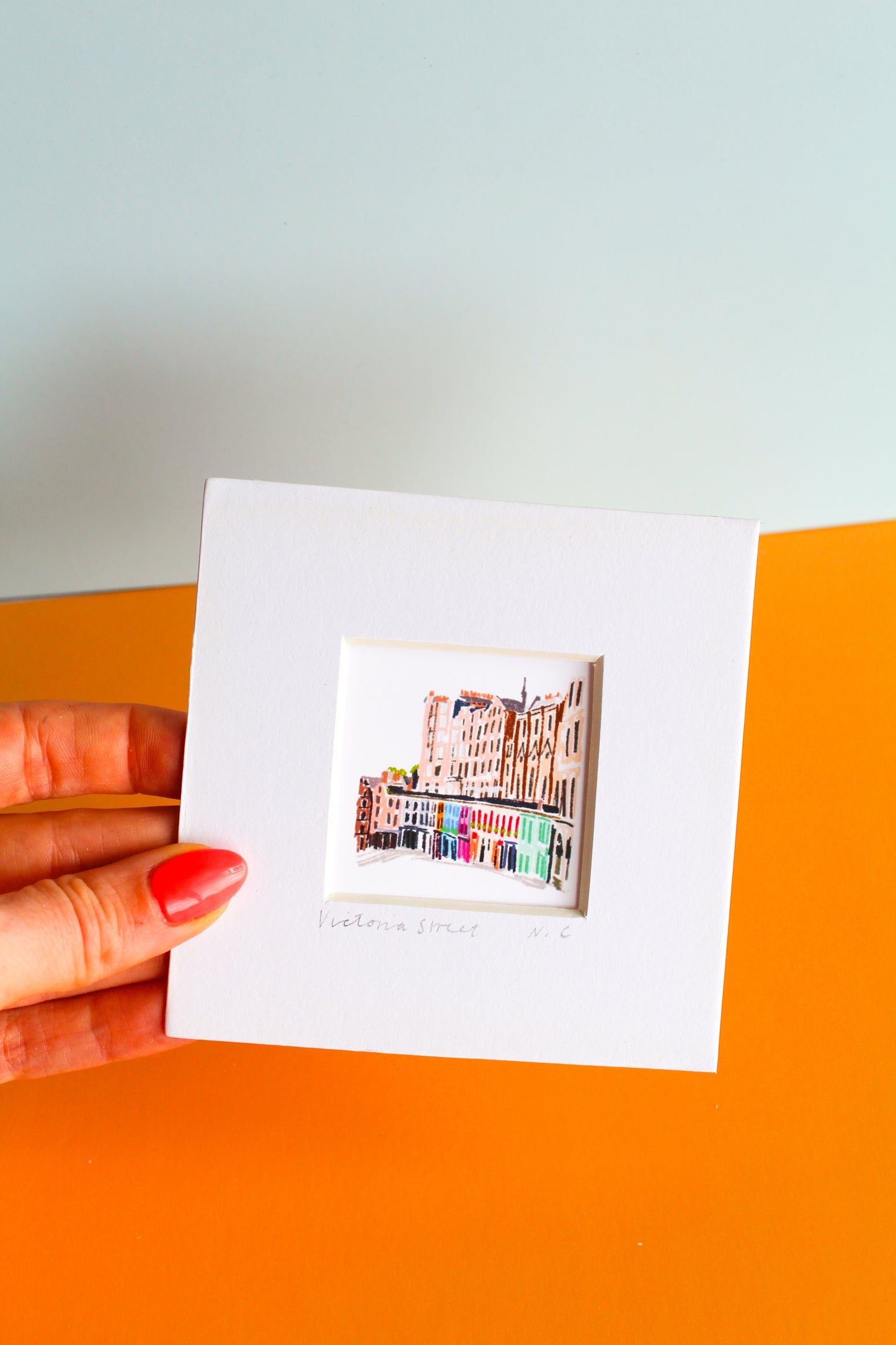 Victoria Street Edinburgh Mini Art Print