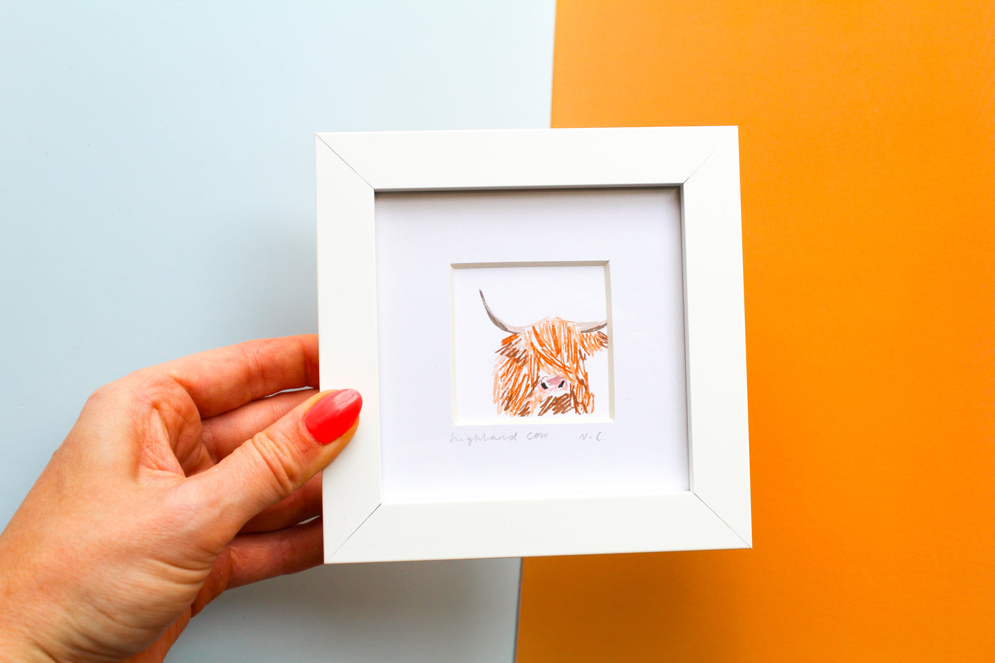 Highland Cow Mini Art Print