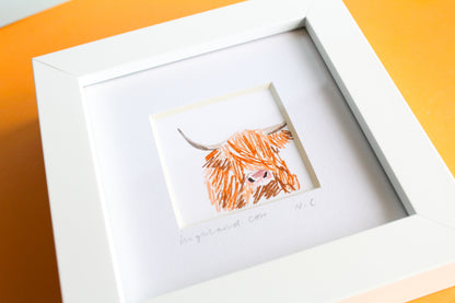 Highland Cow Mini Art Print