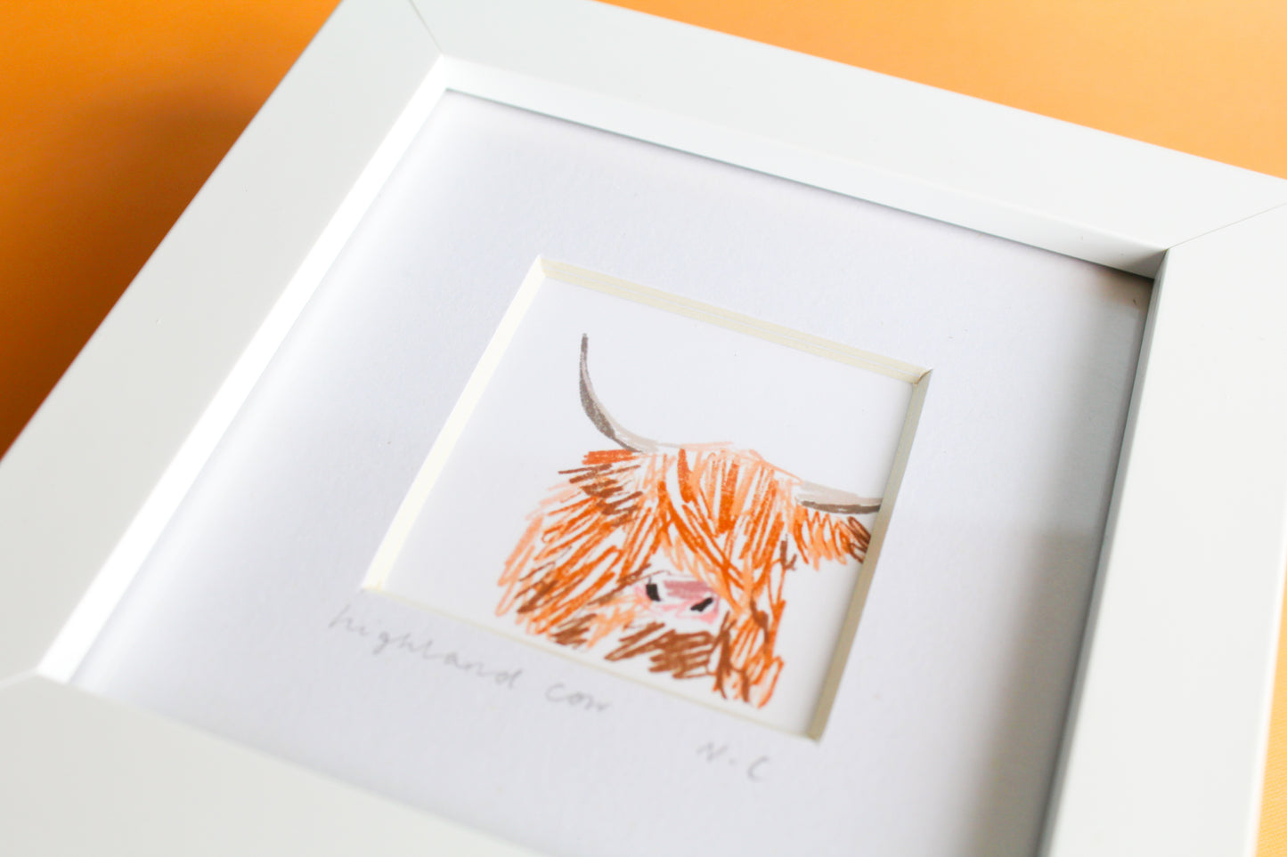 Highland Cow Mini Art Print