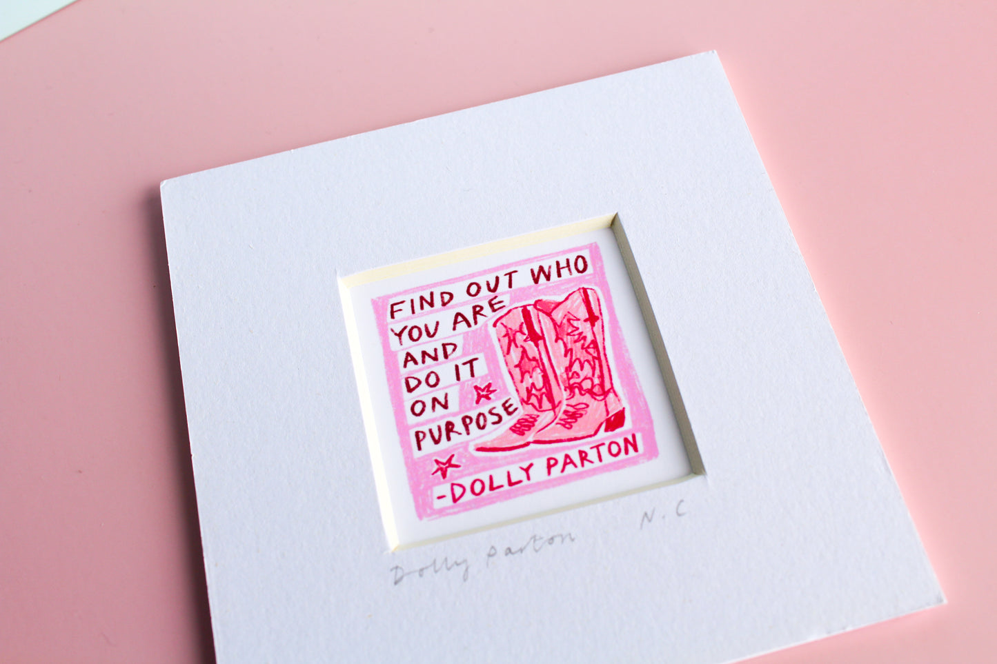 Dolly Parton Cowboy Boots Mini Art Print