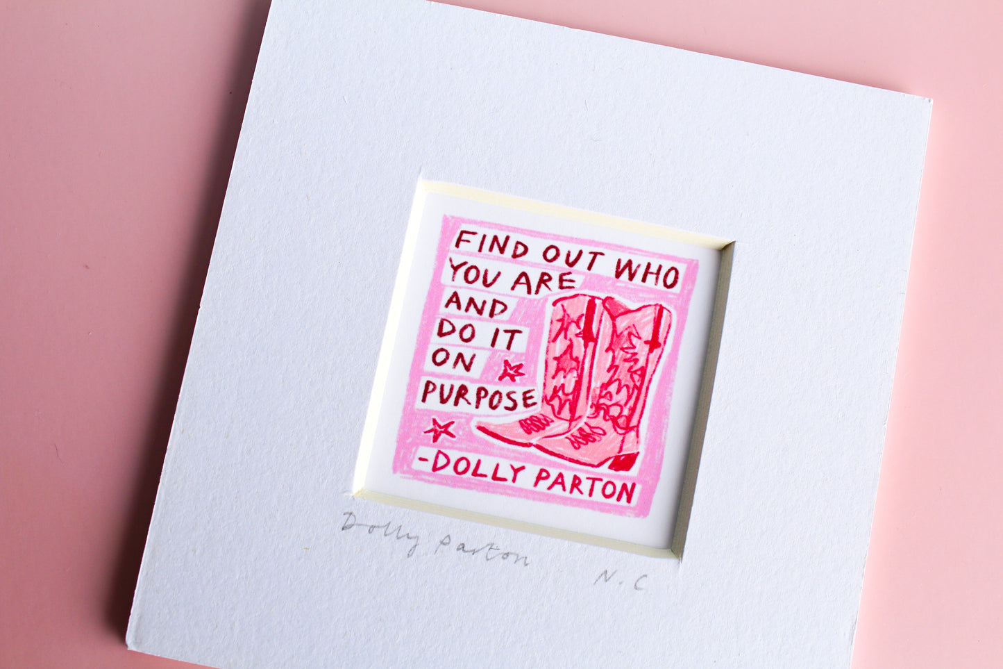 Dolly Parton Cowboy Boots Mini Art Print