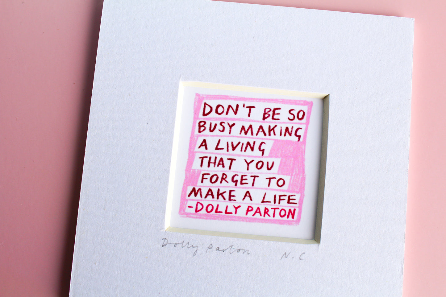 Dolly Parton Quote Mini Art Print