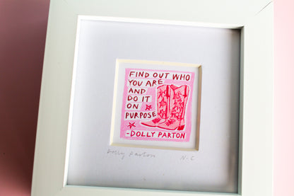 Dolly Parton Cowboy Boots Mini Art Print