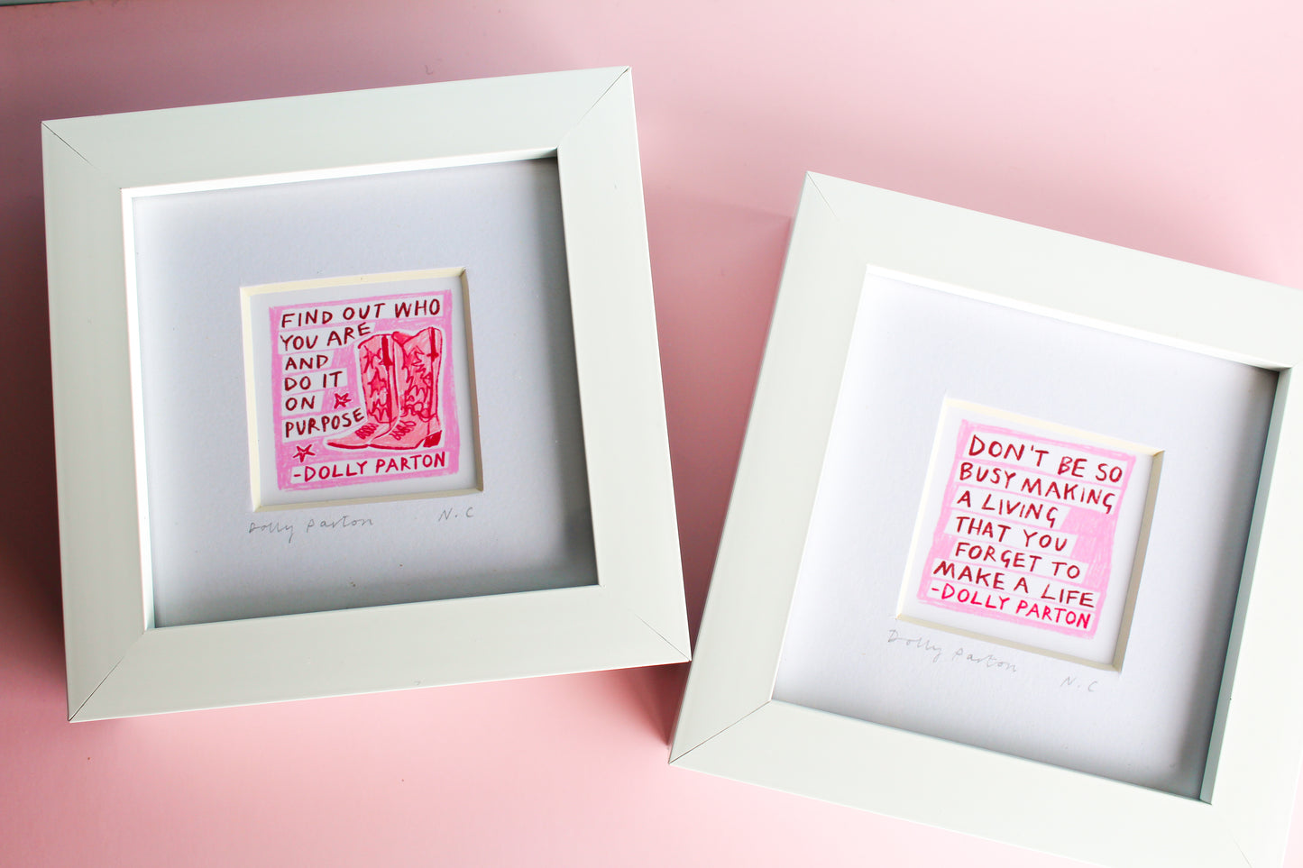 Dolly Parton Set of 2 Quotes Mini Art Print