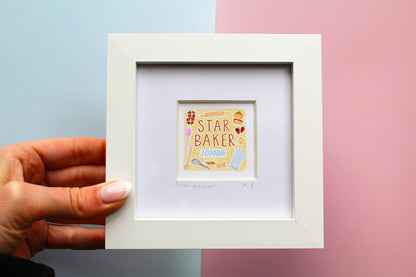 Star Baker Personalised Name Mini Art Print
