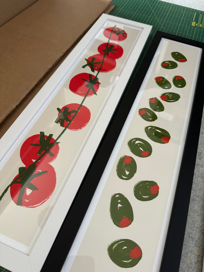 Tomatoes Panoramic Art Print / 60 cm x 12 cm
