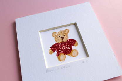 Born in 2026 Bear Mini Art Print
