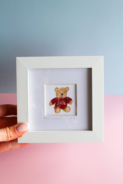 Born in 2026 Bear Mini Art Print