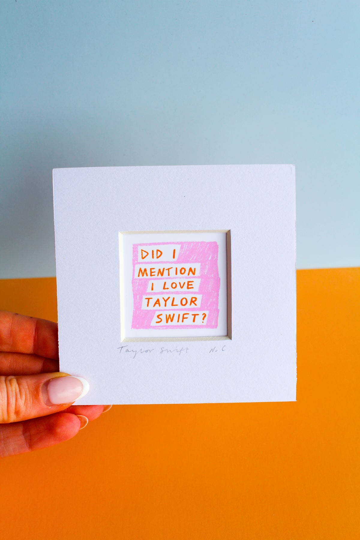 'Did I Mention I Love Taylor Swift?' Mini Art Print