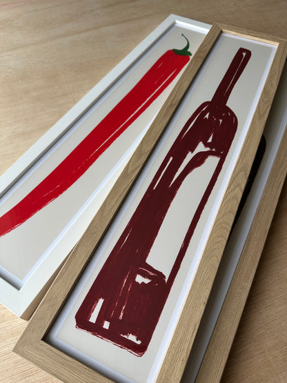 Chilli Art Print / 60 cm x 12 cm