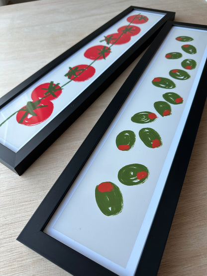 Tomatoes Panoramic Art Print / 60 cm x 12 cm