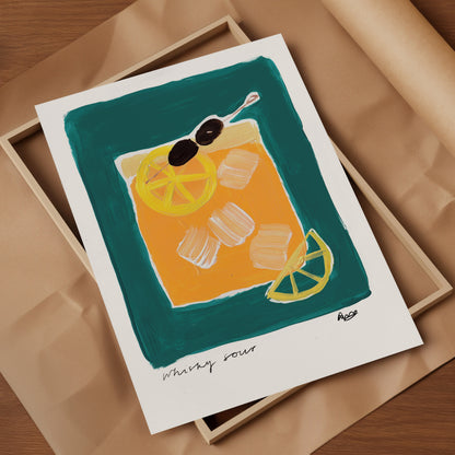 Whisky Sour Art Print