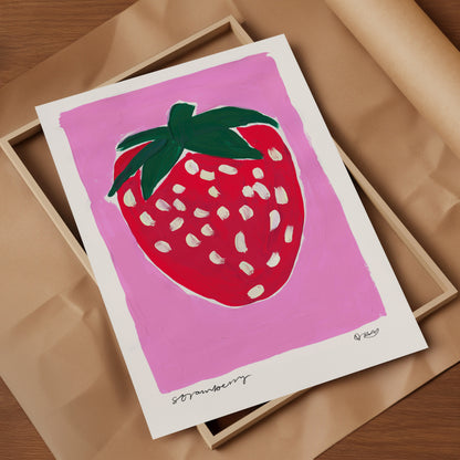 Strawberry Pink Art Print