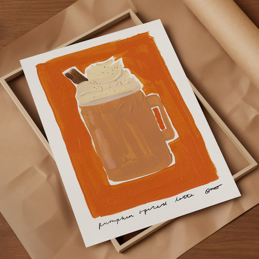 Pumpkin Spiced Latte Art Print